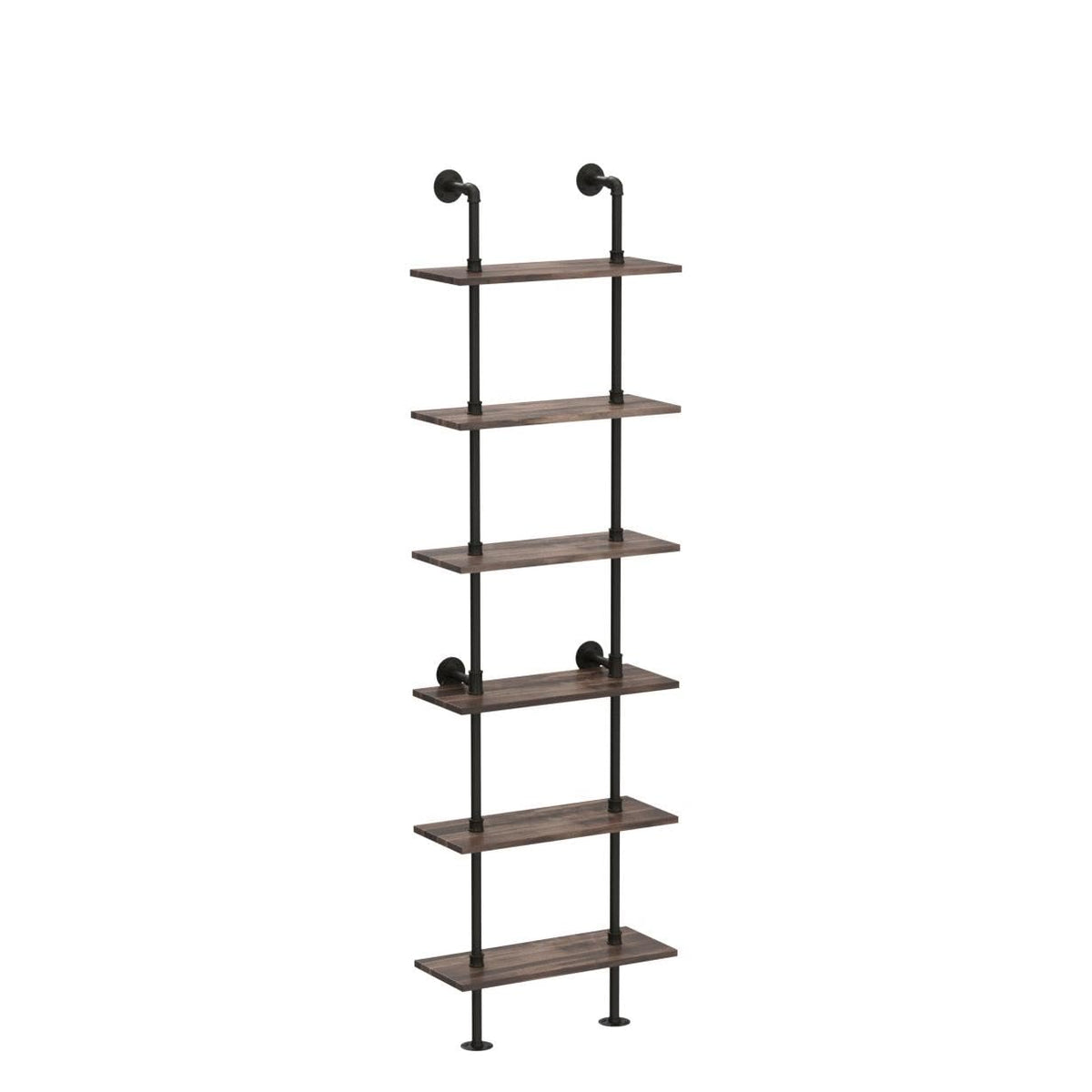 6 Tier Industrial Pipe Bookshelf R15739