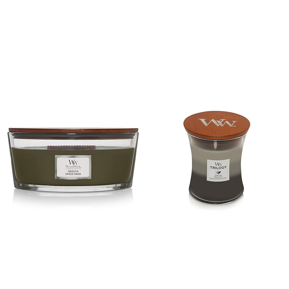 Scented Candle, 16oz Soy Blend Wax Wood Wick H456