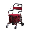4 Wheel Folding Rollator Walker with Seat and Basket X24036
