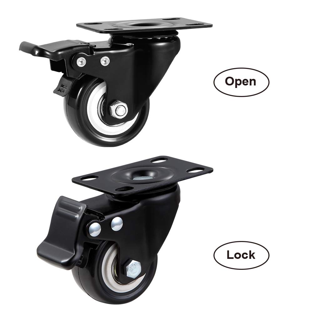 2" Caster Wheels Set of 4 with Brake Q732659