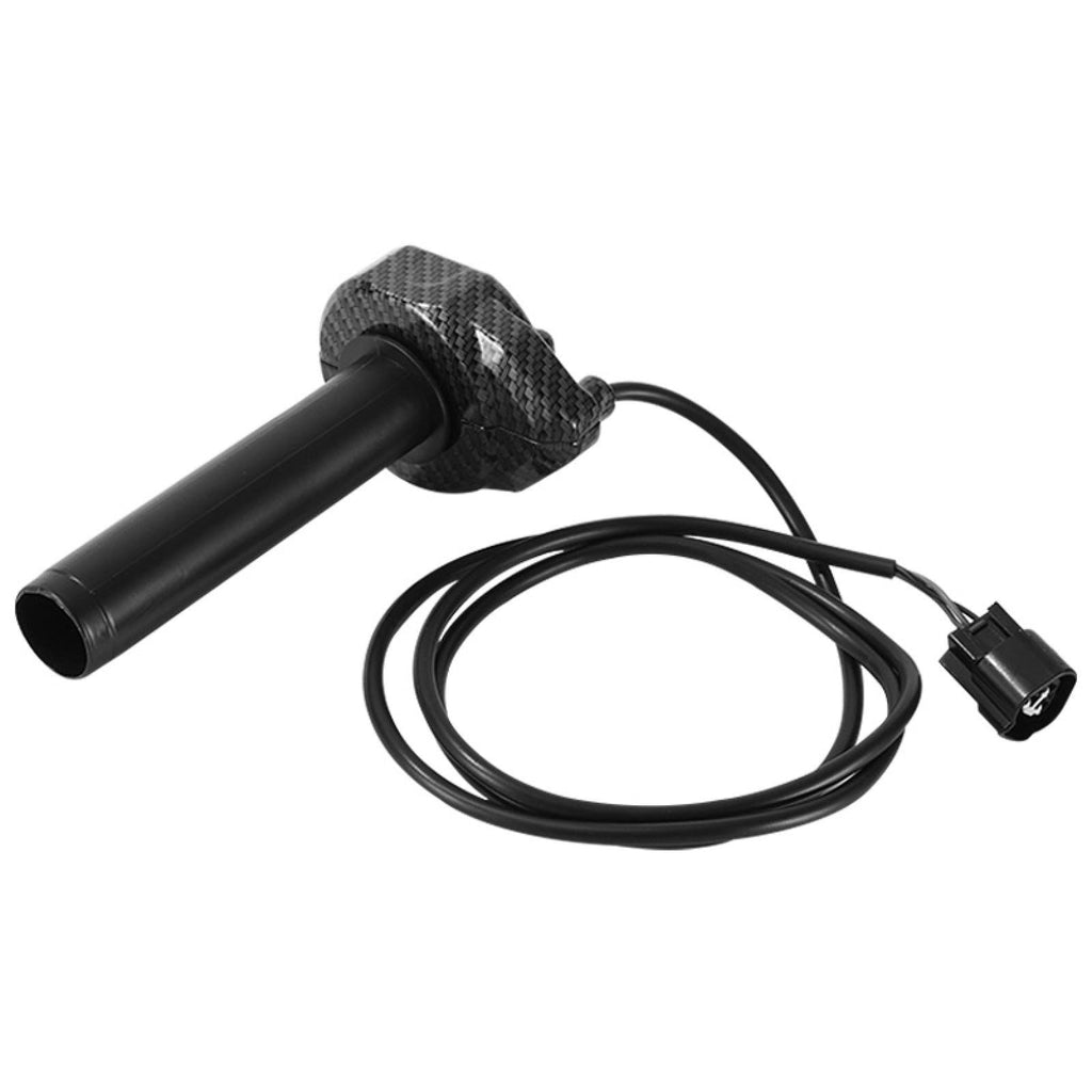 Electric Dirt Bike Twist Throttle Metal Housing Ribbed Grip 3 Pin Sealed Connector G82283