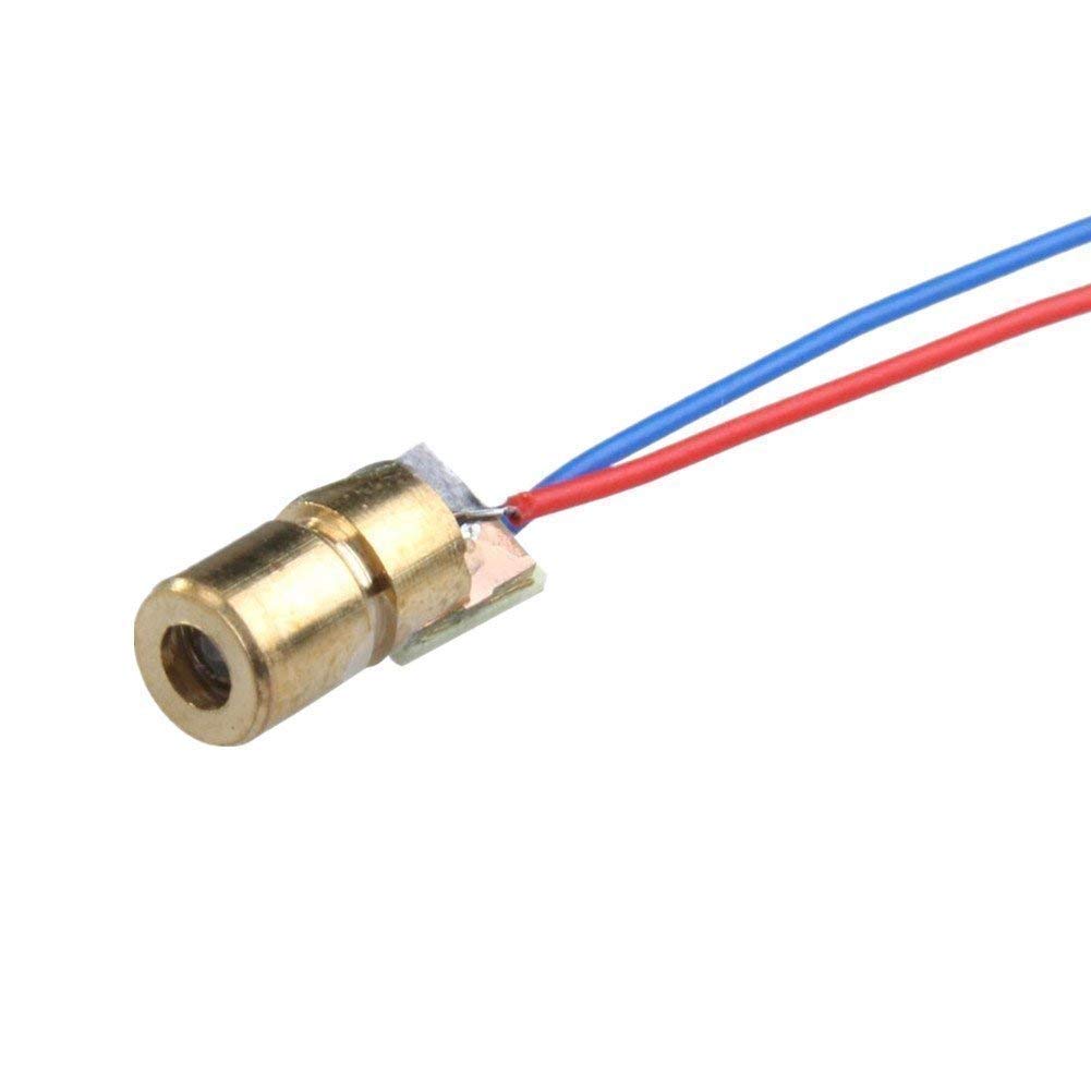 10pcs 5V 650nm 5mW Red Dot Laser Head 6mm D861