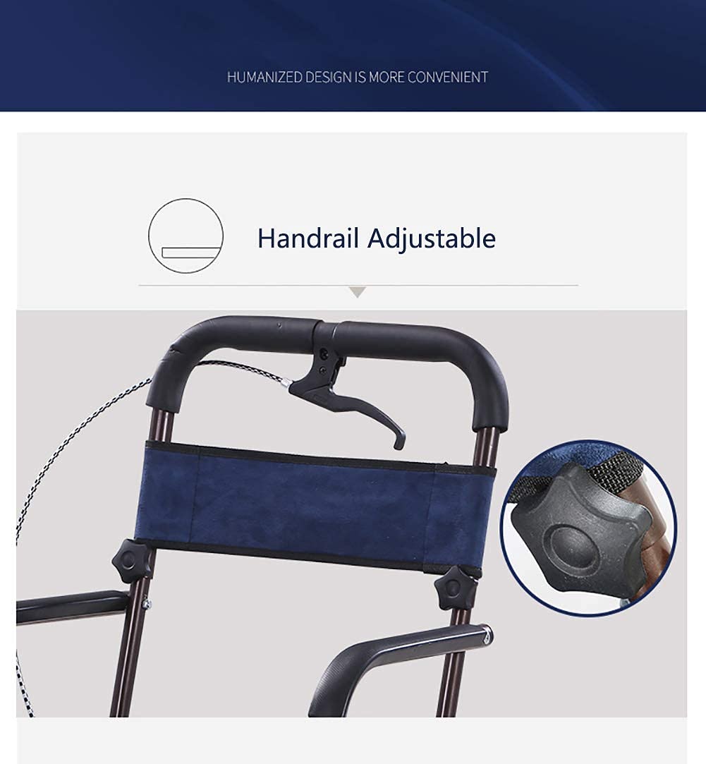 4 Wheel Folding Rollator Walker with Seat and Basket X24036