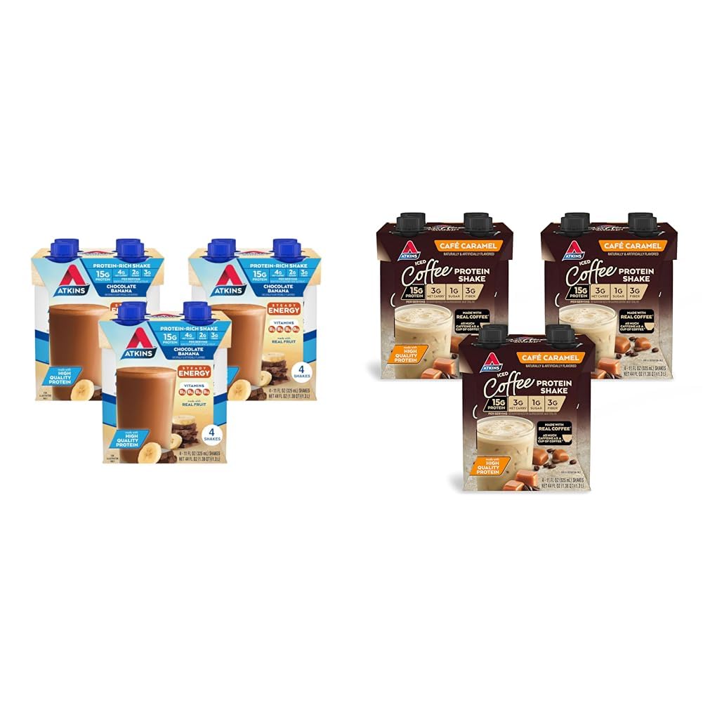 Chocolate Banana & Café Caramel Protein Shake, 15g Protein, Keto Friendly Y26549