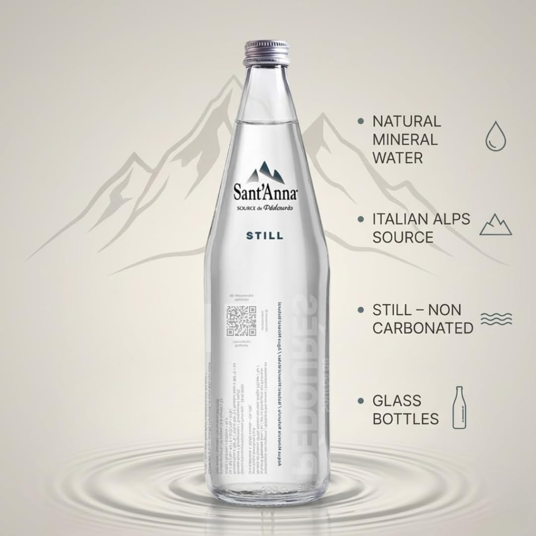 Natural Mineral Water Still Glass Bottles 12 Pack B339387