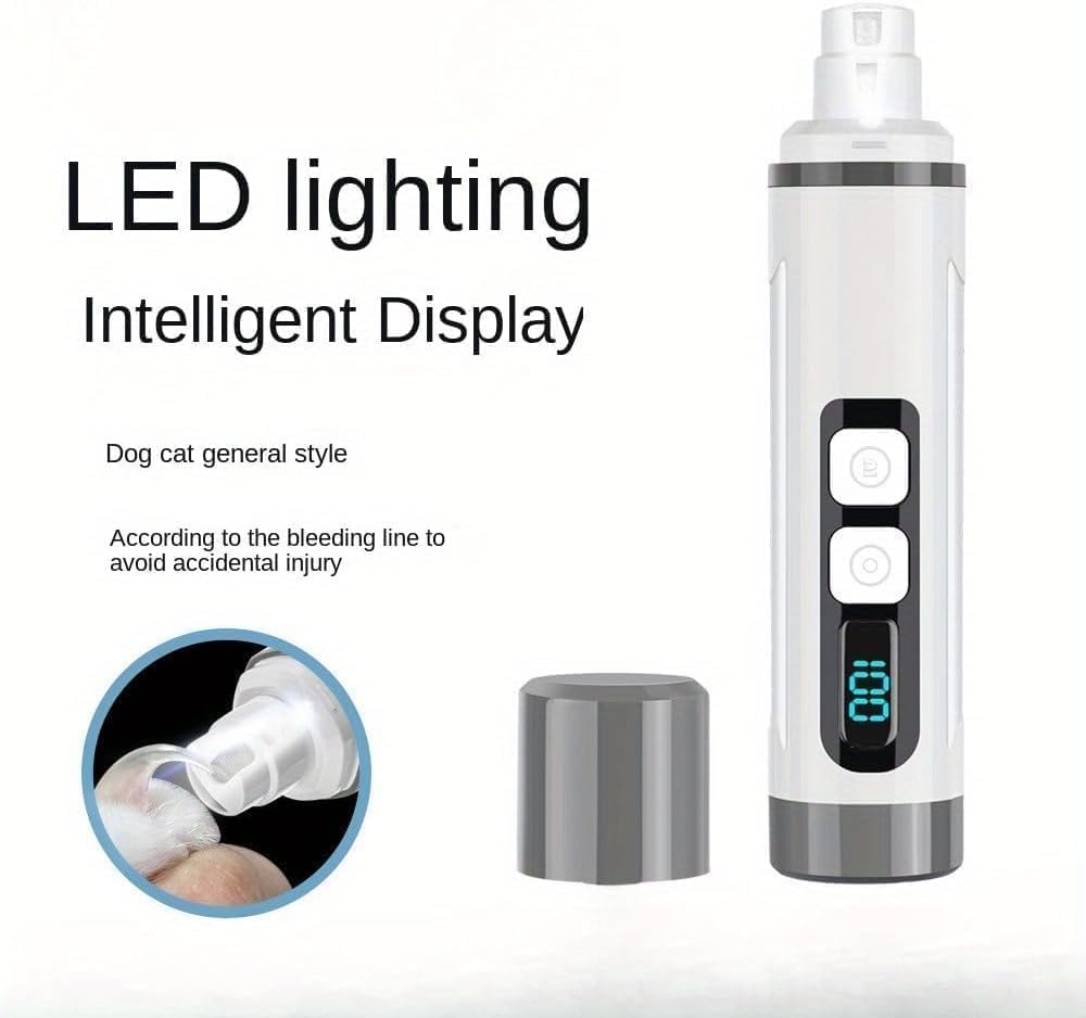 Quiet Dog & Cat Nail Grinder with LED Light I27672
