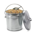 6 Gallon Galvanized Steel Round Trash Can with Locking Lid B9560