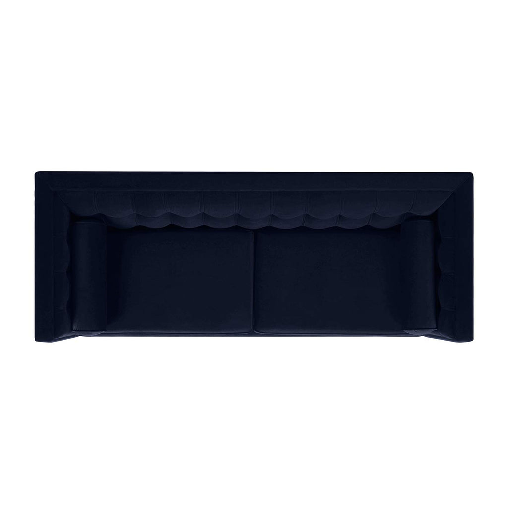 Dark Navy Blue Performance Velvet Tufted Sofa X998353