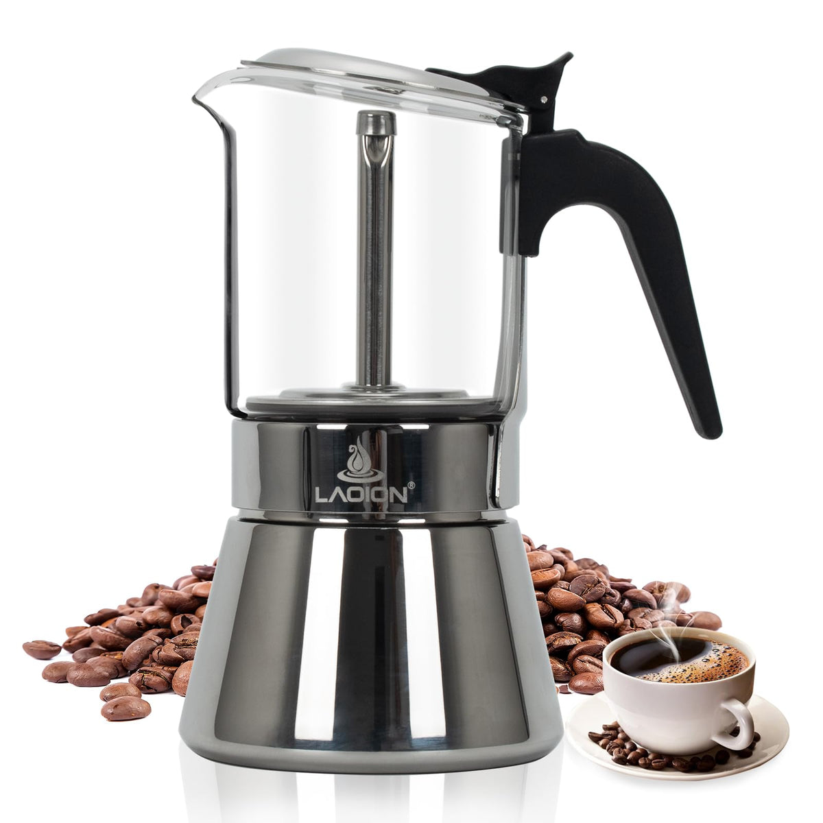 Stovetop Espresso Maker 6 Cup Moka Pot U720596