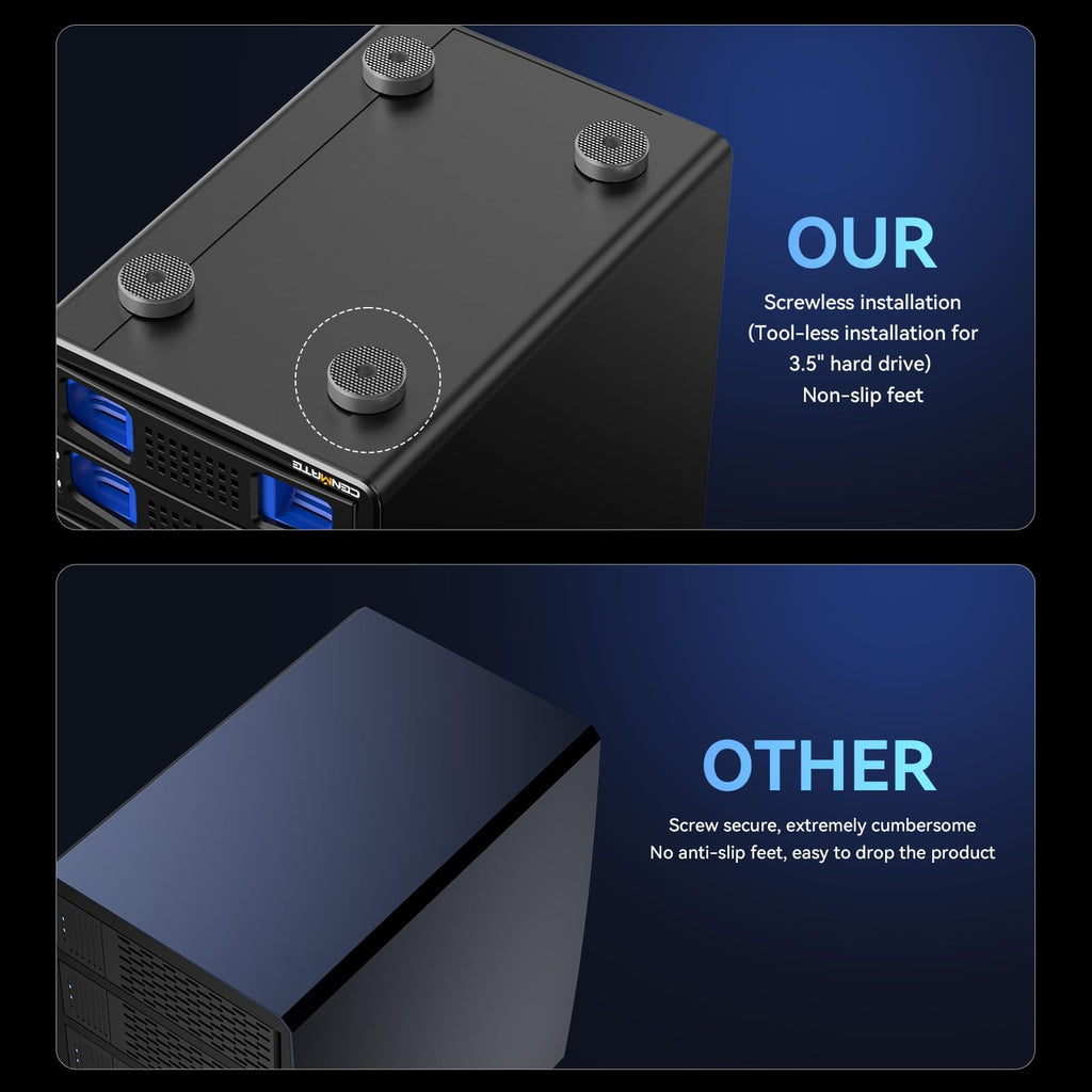 Aluminum 8 Bay Hard Drive Enclosure with Cooling Fan O267