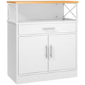 White Kitchen Buffet Cabinet with Adjustable Shelf Z180