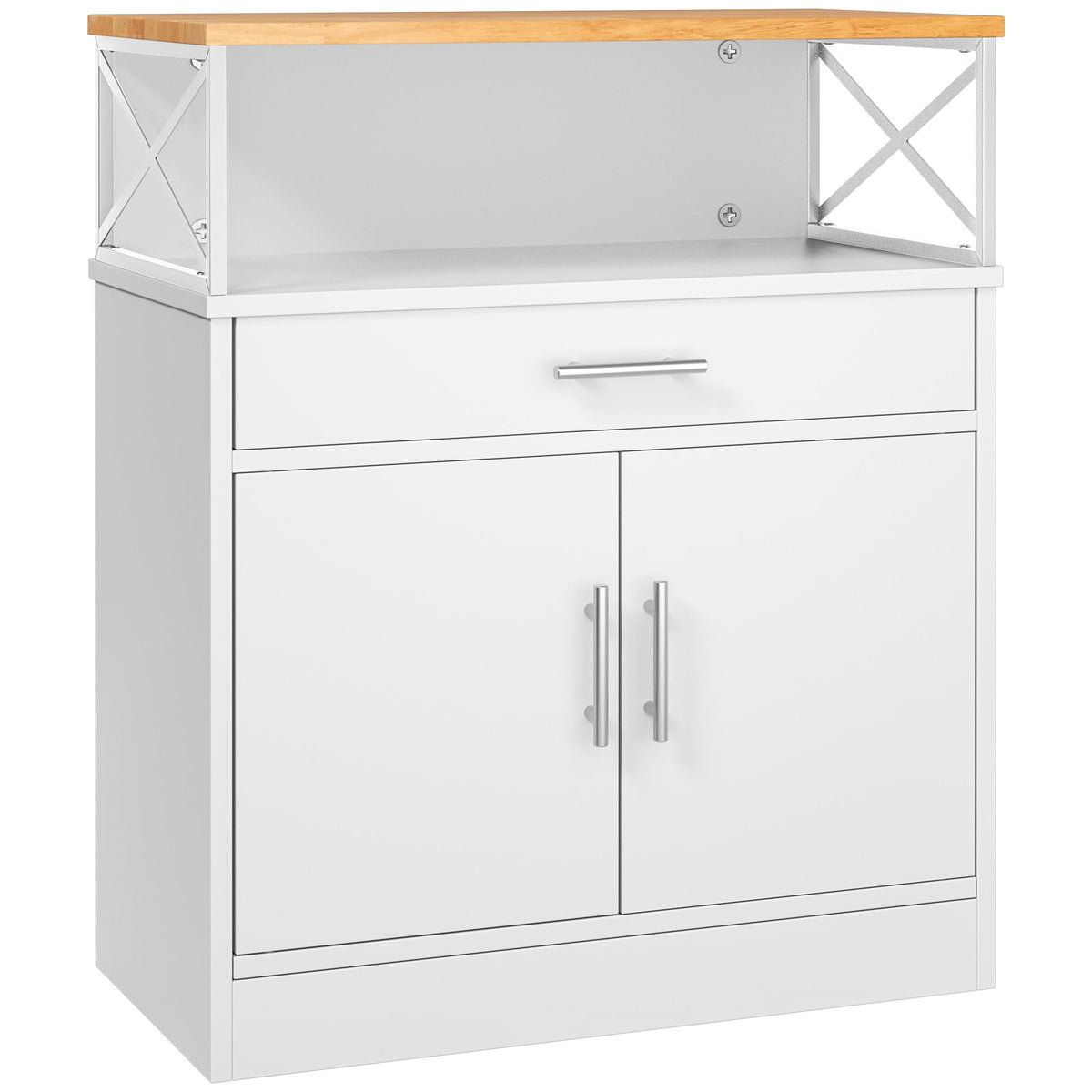 White Kitchen Buffet Cabinet with Adjustable Shelf Z180
