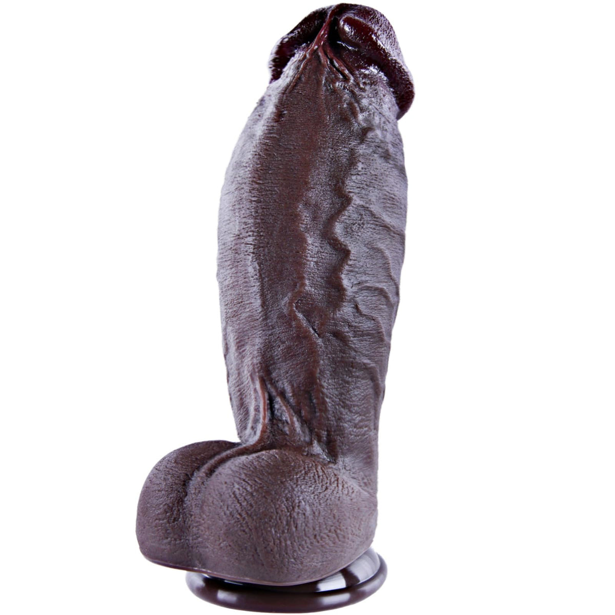 10 Inch Realistic Black Silicone Dildo with Suction Cup L183633