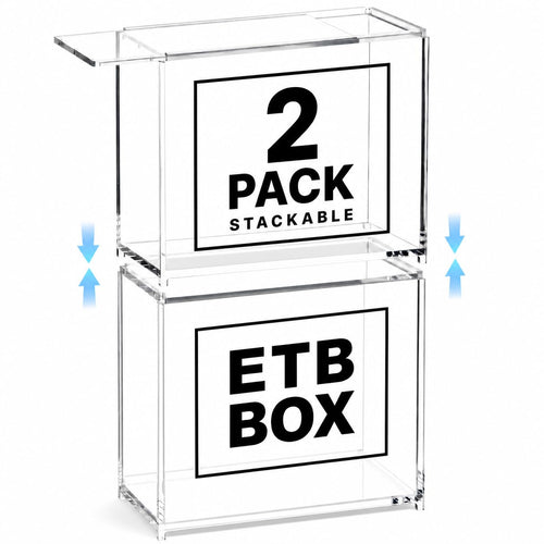 2 Pack Acrylic Case Stackable Magnetic Protector for ETB Storage X716596