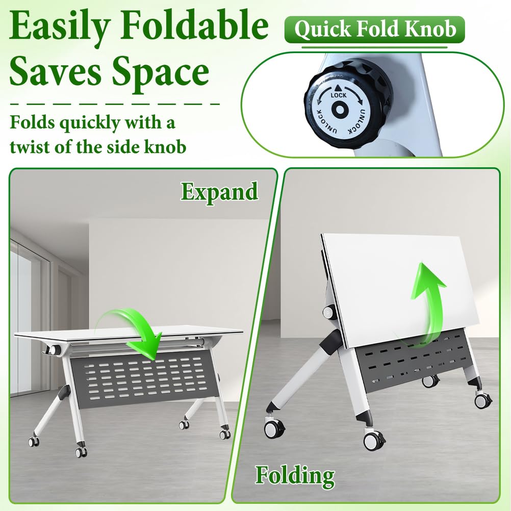 Portable Resin Flip Training Table 55x24x30 Inch Q5714