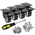 2" Caster Wheels Set of 4 with Brake Q732659