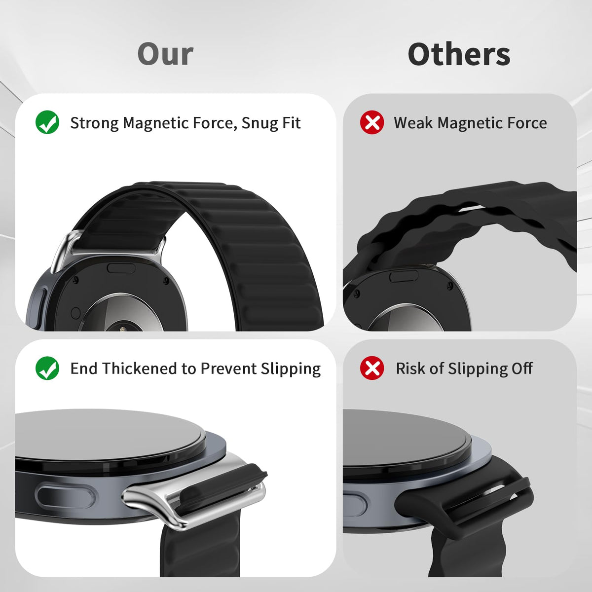 Magnetic Silicone Sport Band 40mm 44mm 46mm N4479