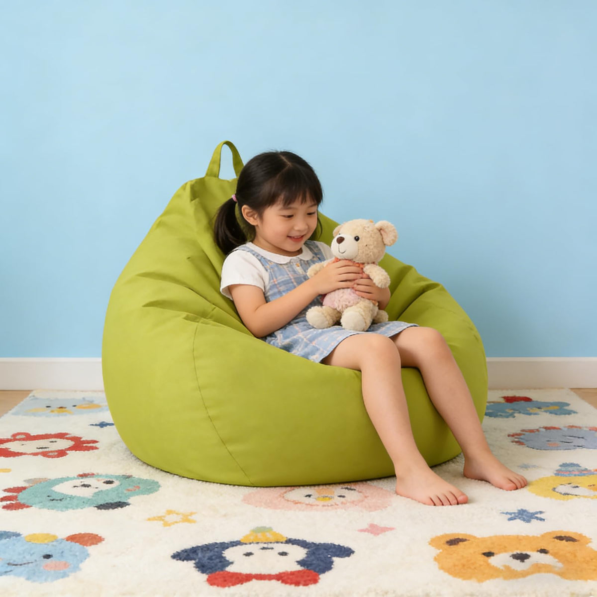 Yellow XL Bean Bag Chair Cover J718494