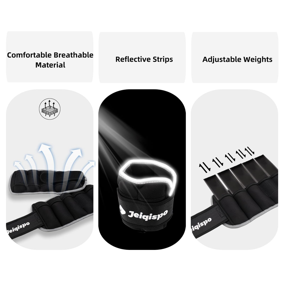Adjustable Ankle Weights 1 Pair Removable Weight P70851