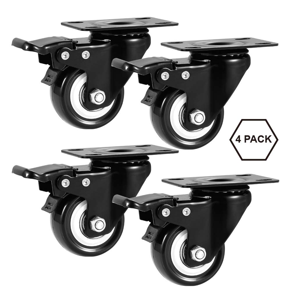 2" Caster Wheels Set of 4 with Brake Q732659