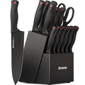 15 Pc German Knife Set with Block and Sharpener P1267
