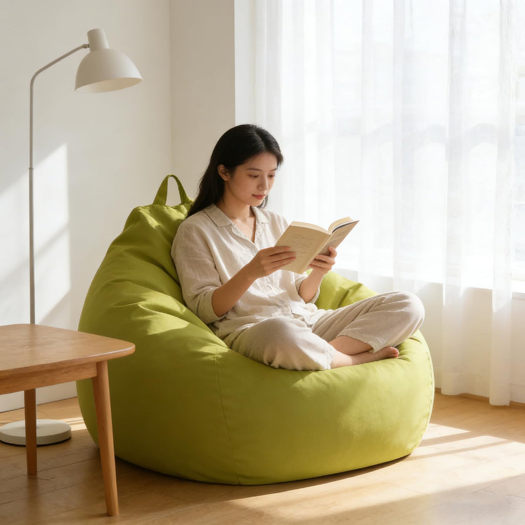 Yellow XL Bean Bag Chair Cover J718494