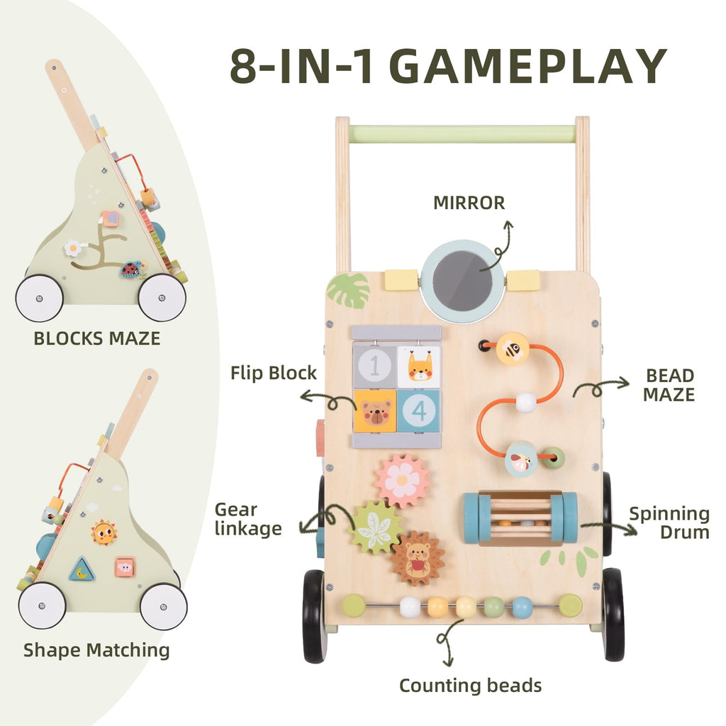 Wooden Baby Walker with Wheels N339