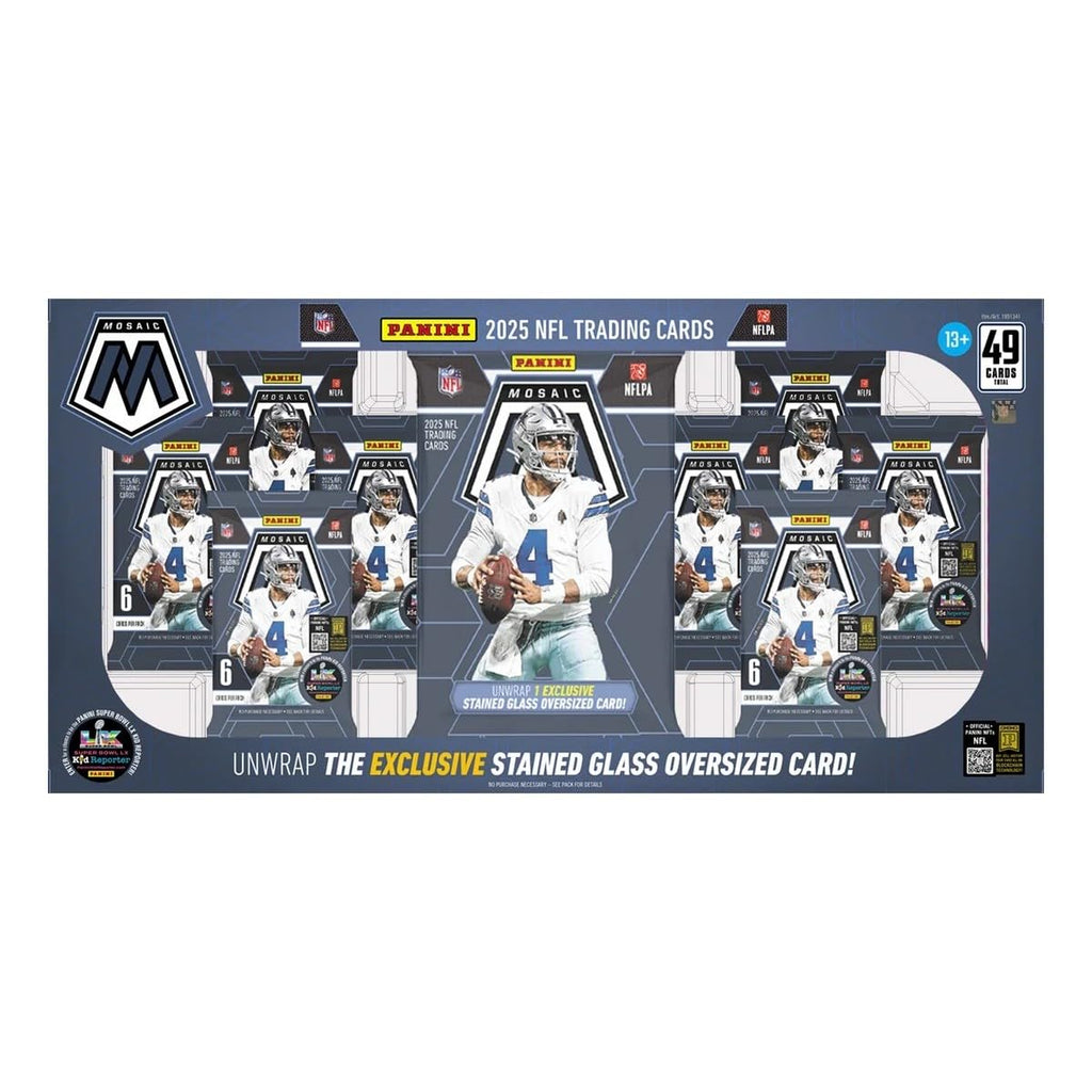 2025 Mosaic Football Trading Card Box Oversized Card B675318