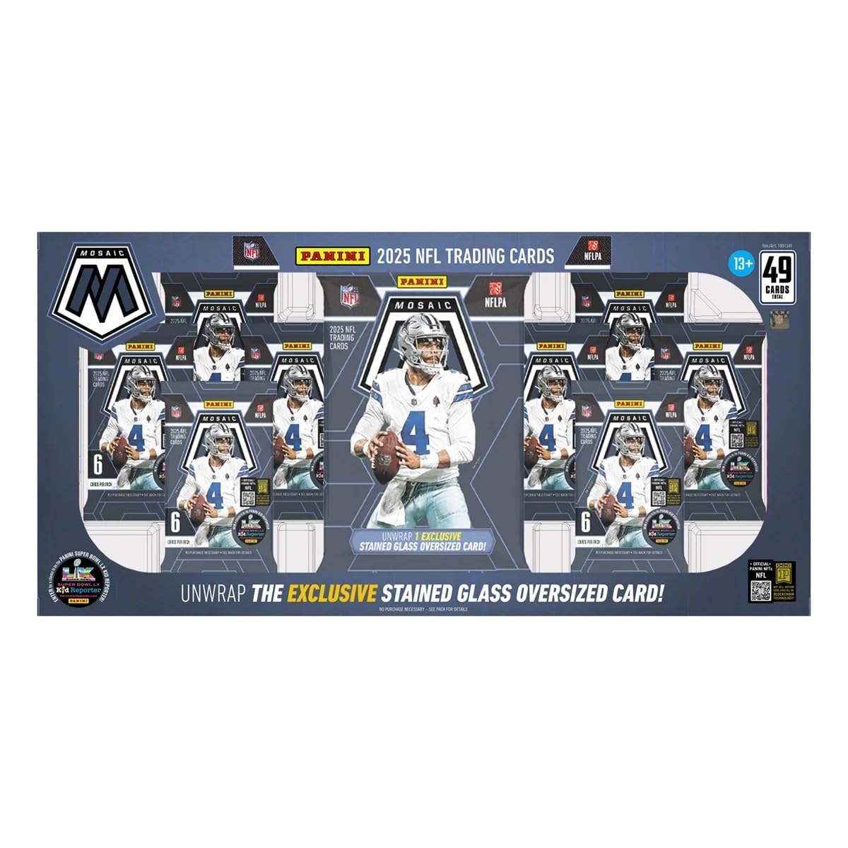 2025 Mosaic Football Trading Card Box Oversized Card B675318