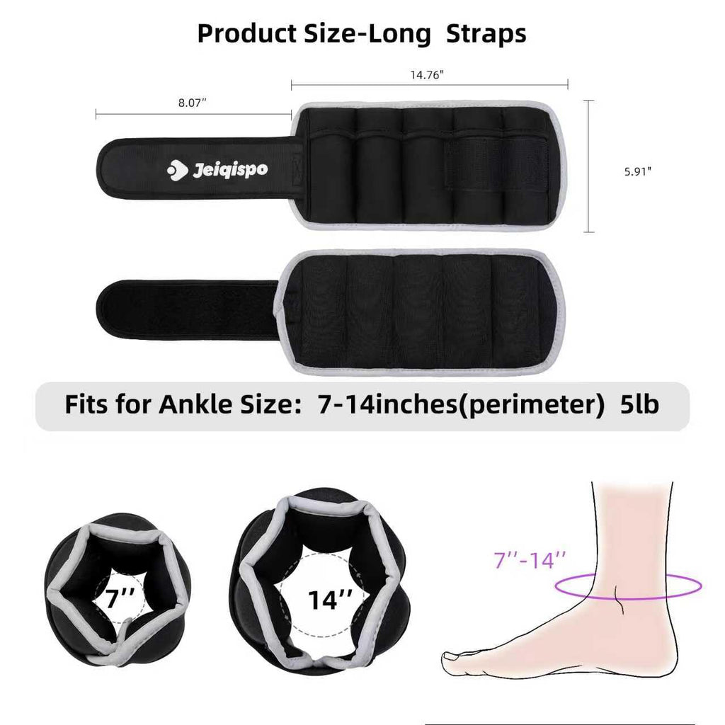 Adjustable Ankle Weights 1 Pair Removable Weight P70851
