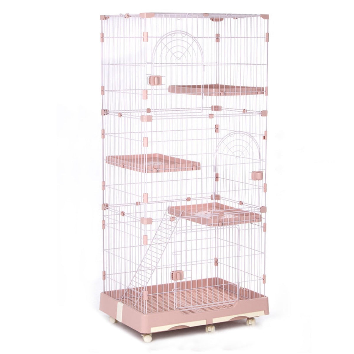 Foldable 4 Tier Detachable Cat Cage with Hammock Y80498