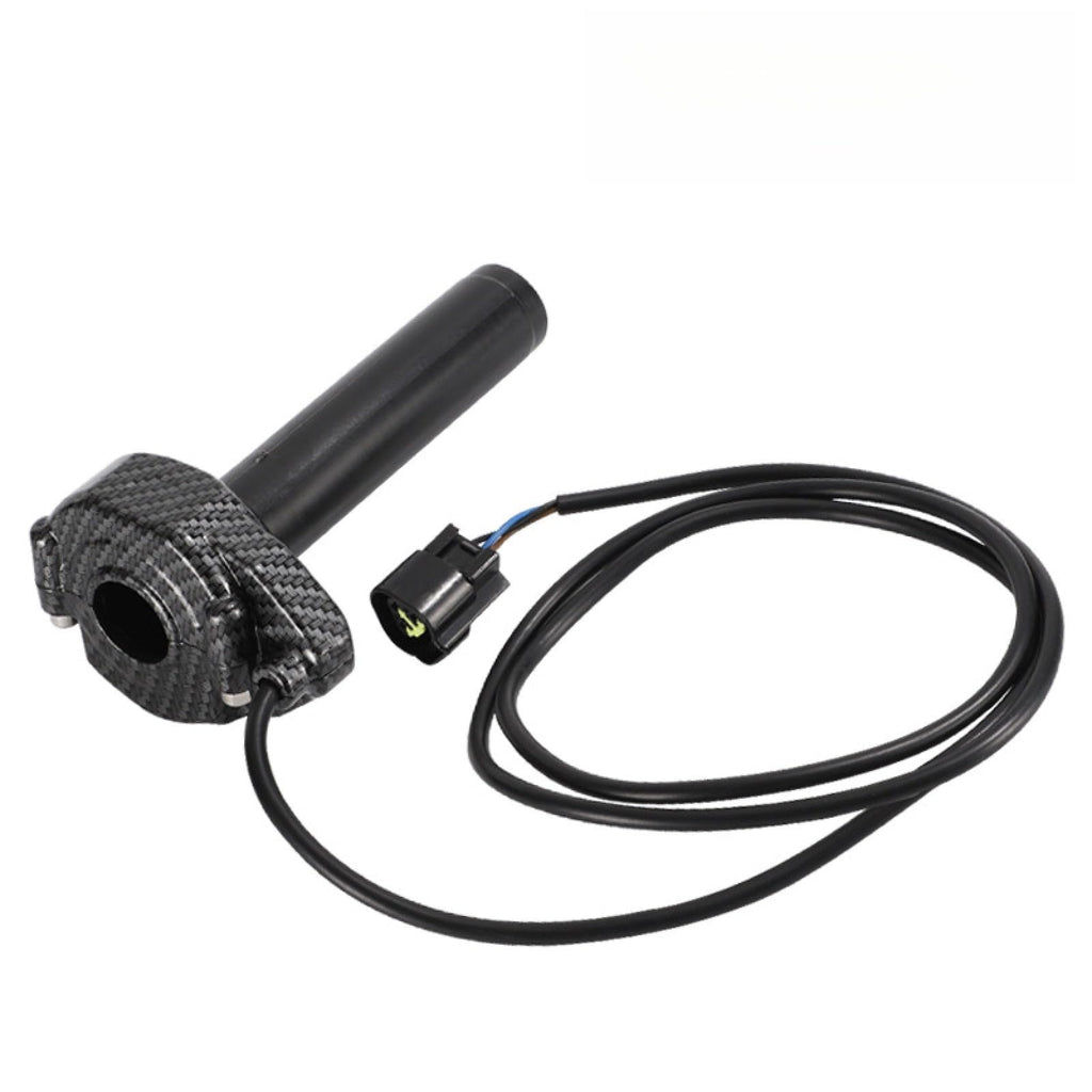 Electric Dirt Bike Twist Throttle Metal Housing Ribbed Grip 3 Pin Sealed Connector G82283