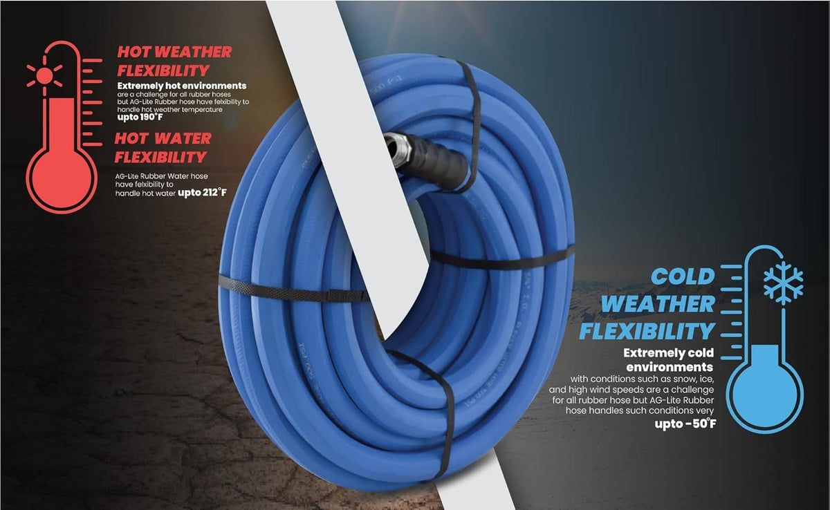 3/4" x 100' Hot/Cold Water Rubber Garden Hose E20778