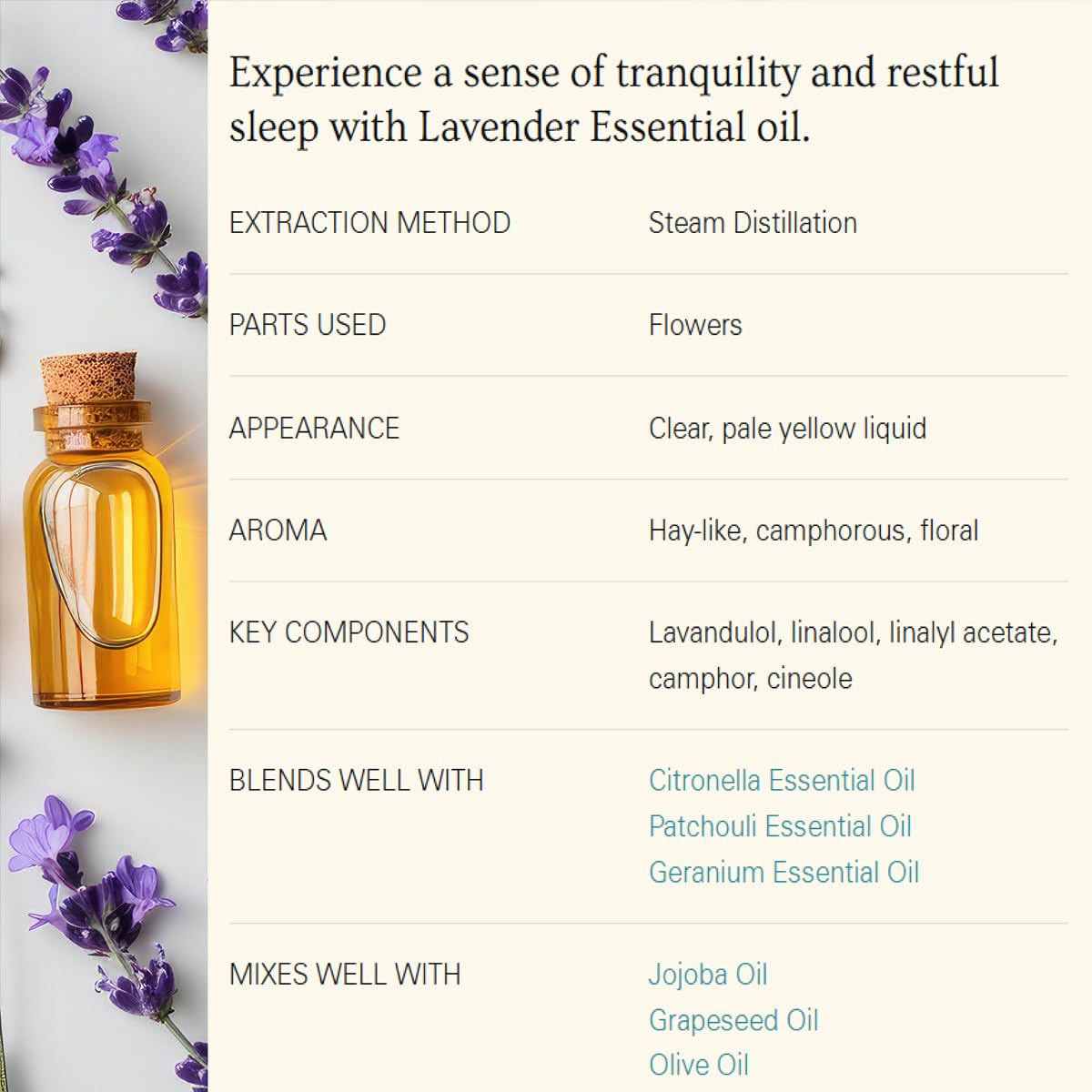 Lavender Essential Oil with Glass Dropper 4 Fl Oz A122
