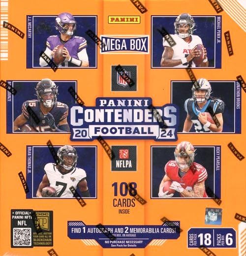 Factory Sealed Football Trading Cards Mega Box J2379