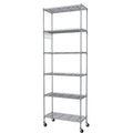 6-Tier Wire Shelving Unit with Caster Wheels S34446