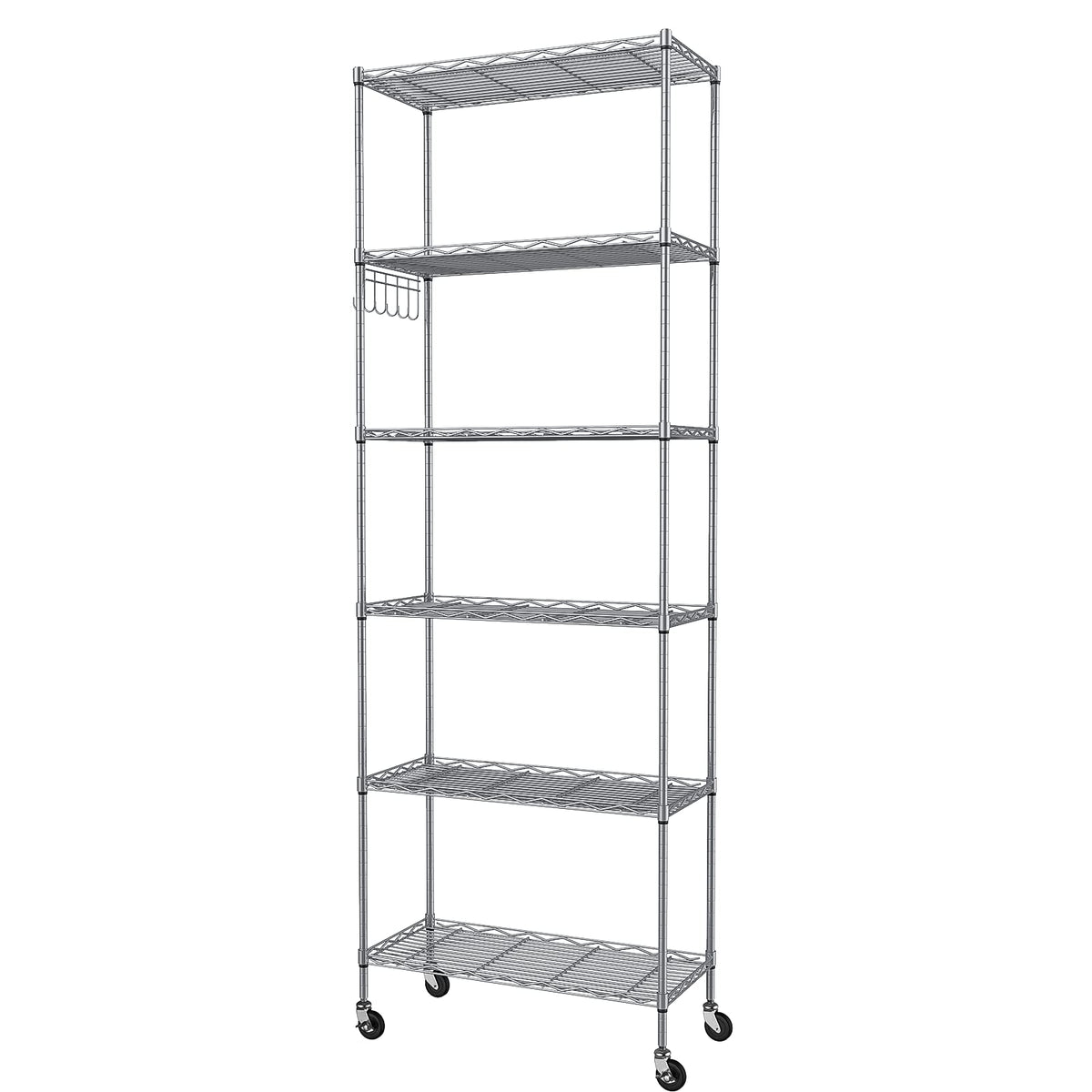 6-Tier Wire Shelving Unit with Caster Wheels S34446