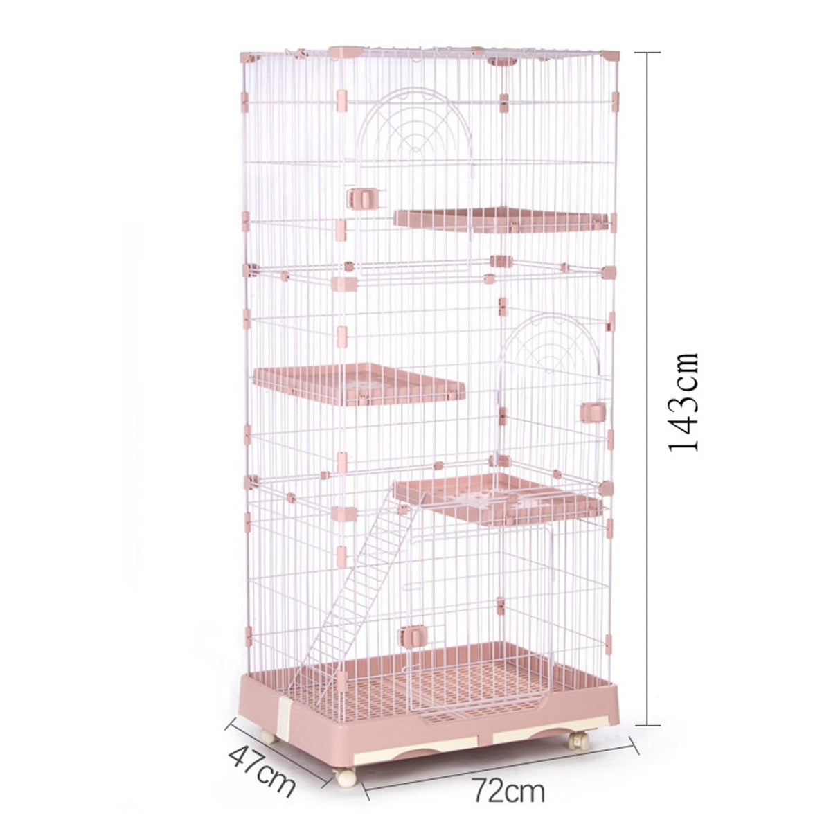 Foldable 4 Tier Detachable Cat Cage with Hammock Y80498