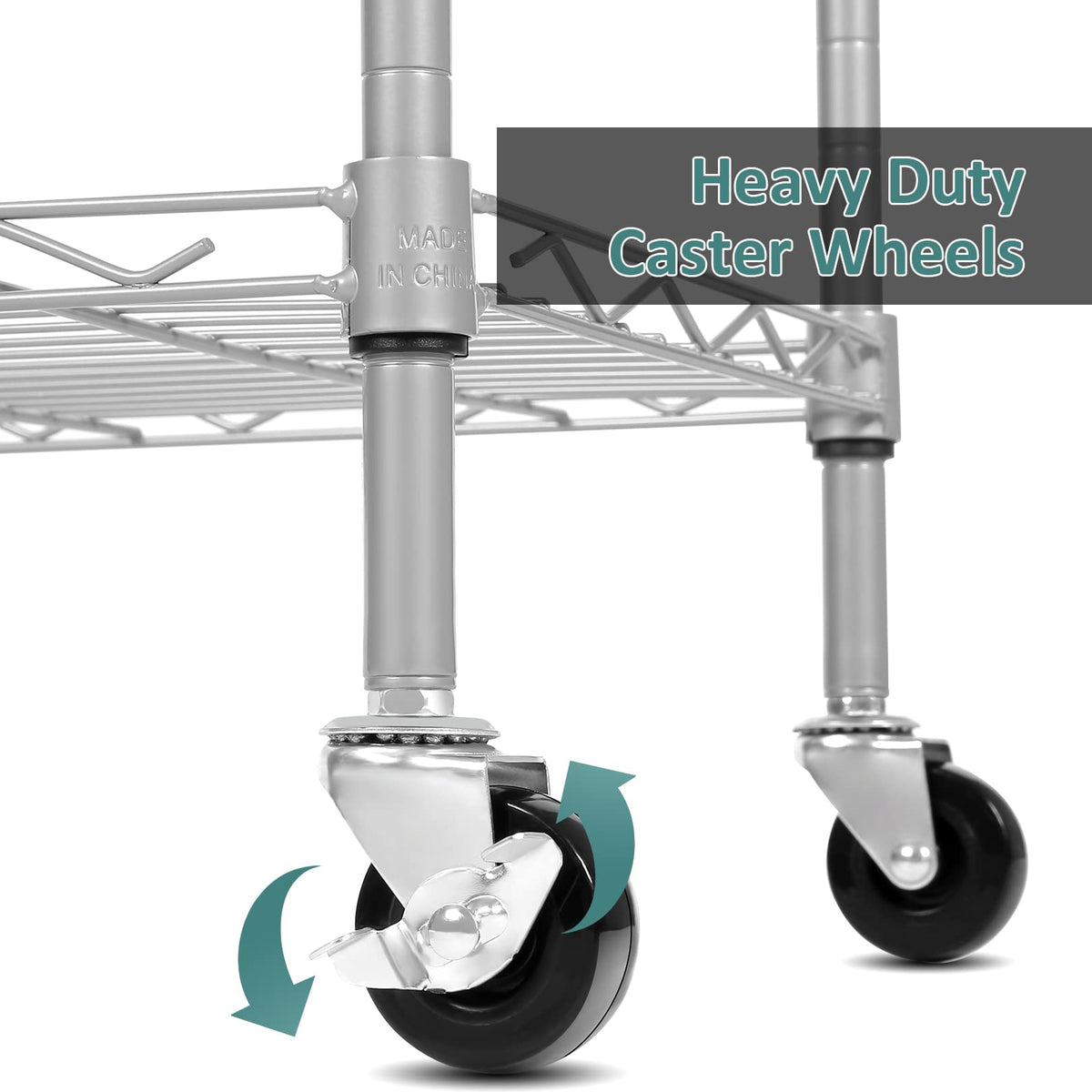 6-Tier Wire Shelving Unit with Caster Wheels S34446