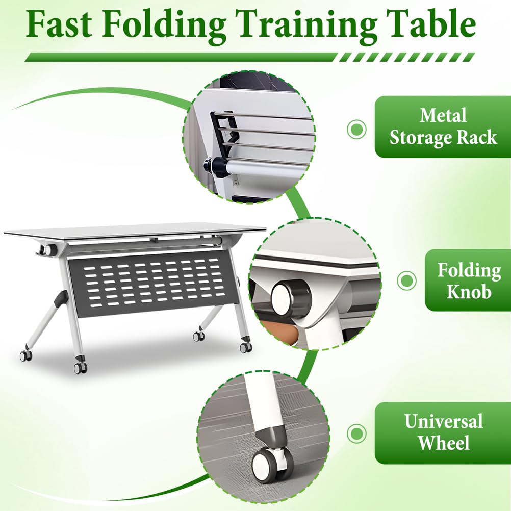 Portable Resin Flip Training Table 55x24x30 Inch Q5714