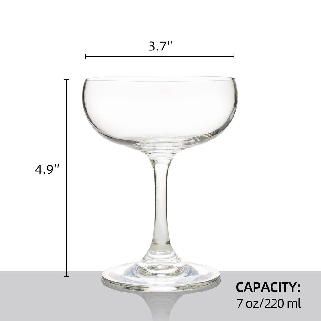 Champagne Glasses Set of 6 Crystal Cocktail Glasses 7 oz Q979684