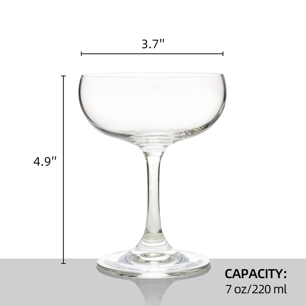 Champagne Glasses Set of 6 Crystal Cocktail Glasses 7 oz Q979684