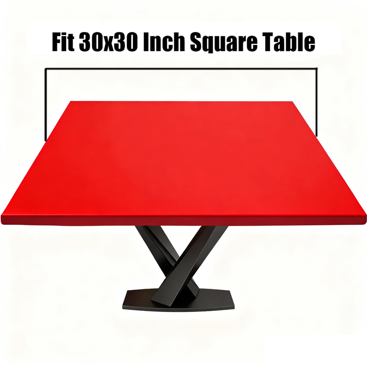 Elastic Edge Polyester Fitted Tablecloth for 30"x30" Square Table C36566