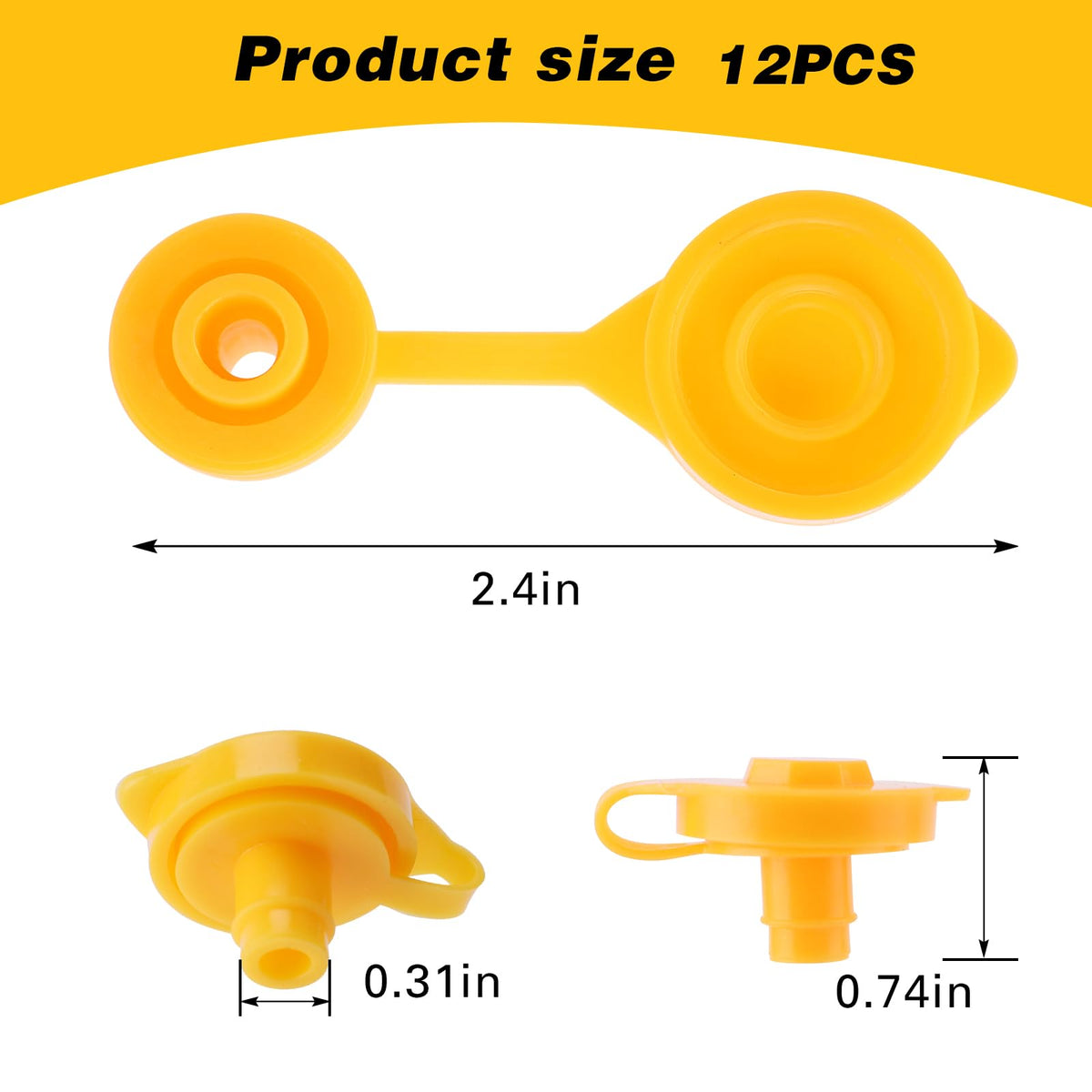 Yellow Plastic Gas Can Vent Caps G5954
