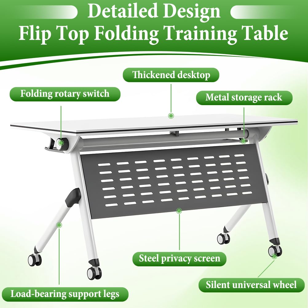Portable Resin Flip Training Table 55x24x30 Inch Q5714