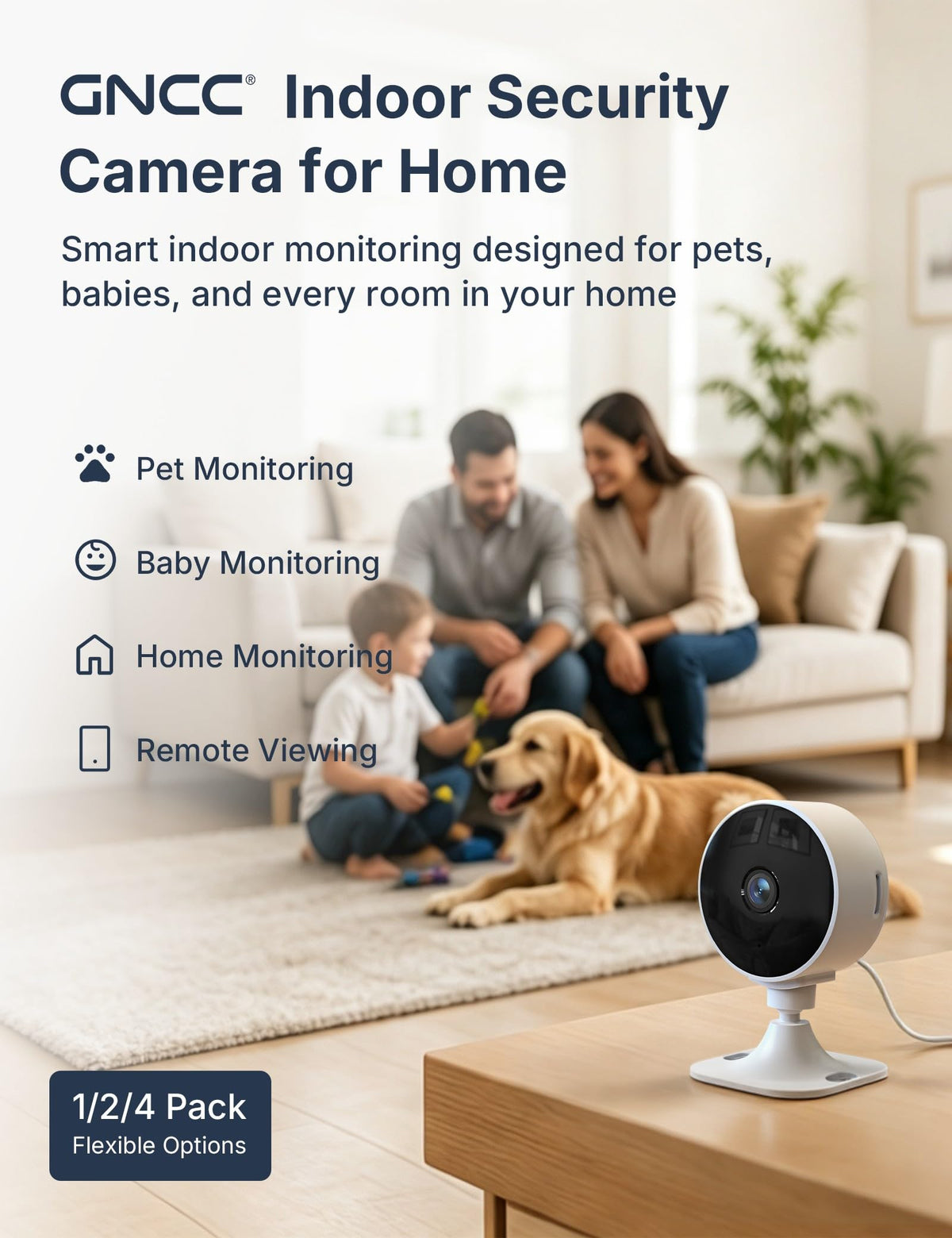 2.4GHz Indoor Security Camera 1080P 2-Pack H701205