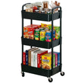 3-Tier Plastic Rolling Utility Cart with Wheels H134