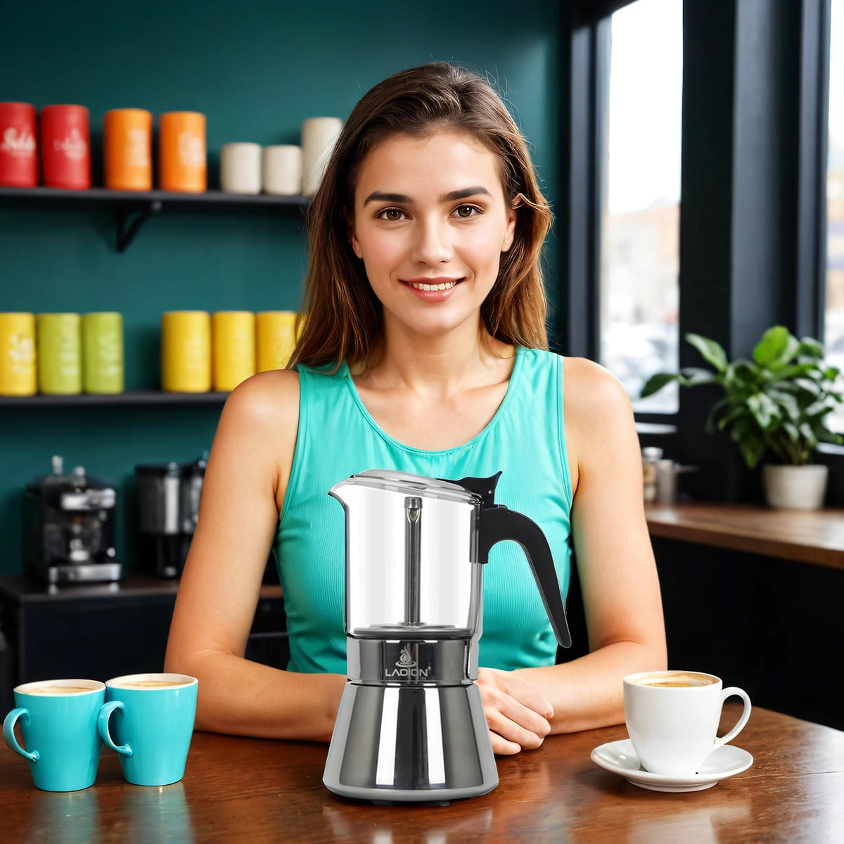 Stovetop Espresso Maker 6 Cup Moka Pot U720596