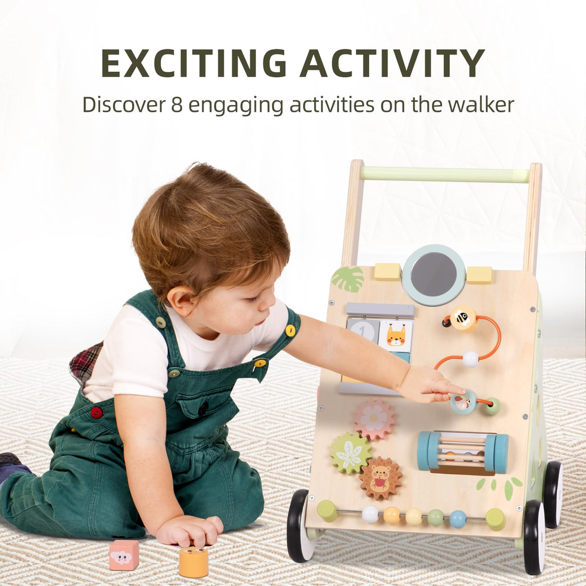Wooden Baby Walker with Wheels N339