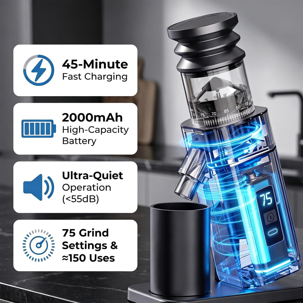 Electric Burr Coffee Grinder with 75 Settings Z887
